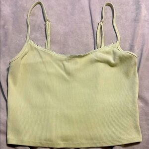 Women's Cream Ribbed Tank Top